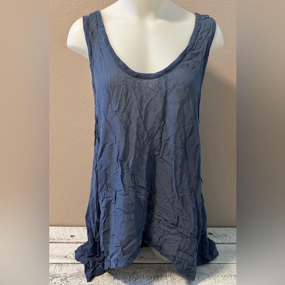 Chaser Hi-Lo Deep U-Neck Georgette Tank Top - NWT